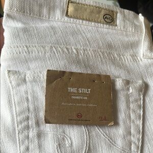 Ag Adriano Goldschmied The Stilt Skinny Jeans in White
